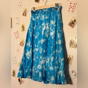 Vintage tie-dye midi skirt
